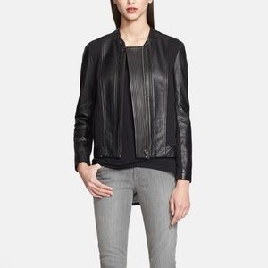 Helmut Lang | Stretch Knit and Leather Jacket